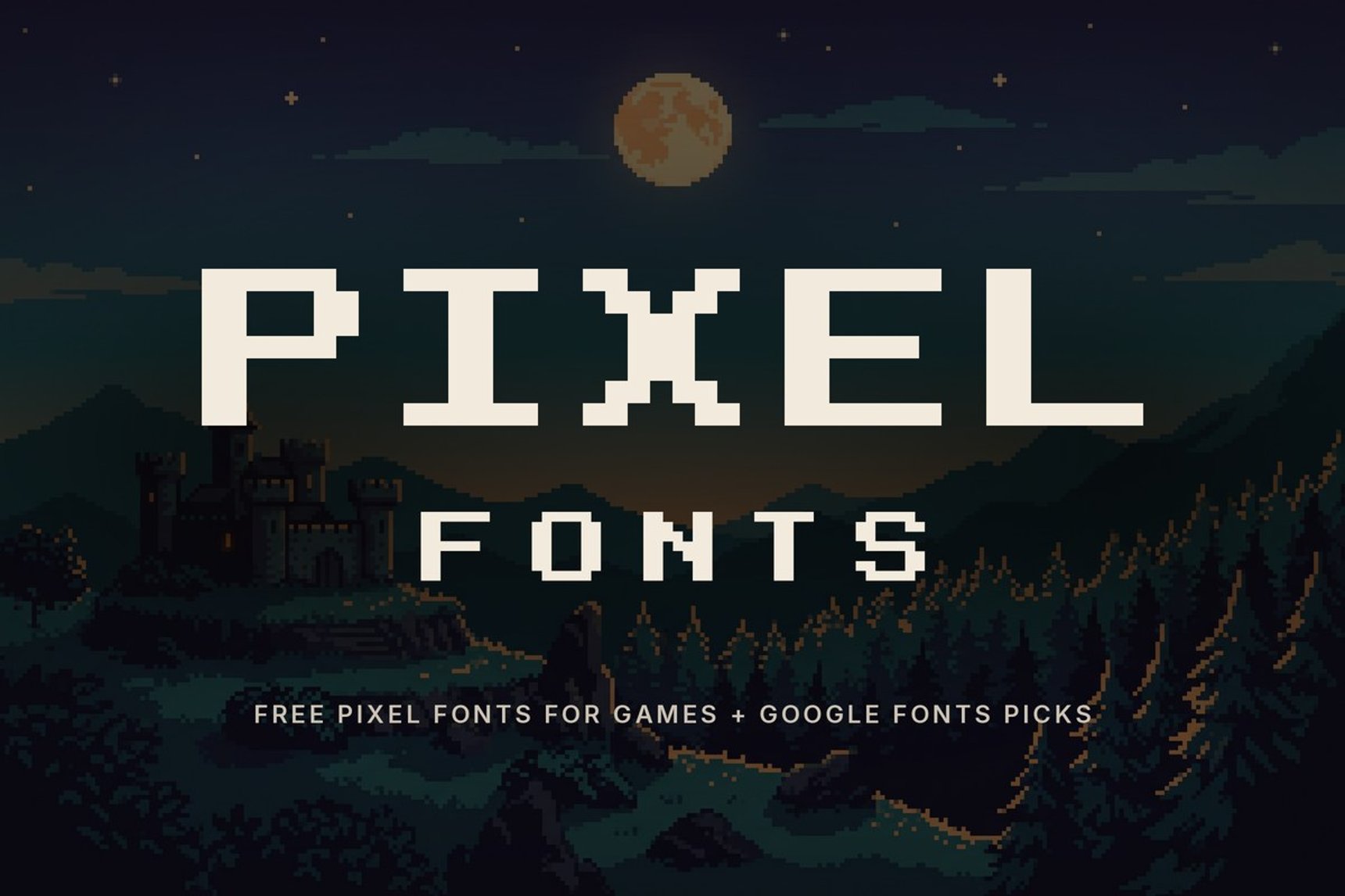 Free pixel fonts for games: original pixel fonts and Google Fonts picks