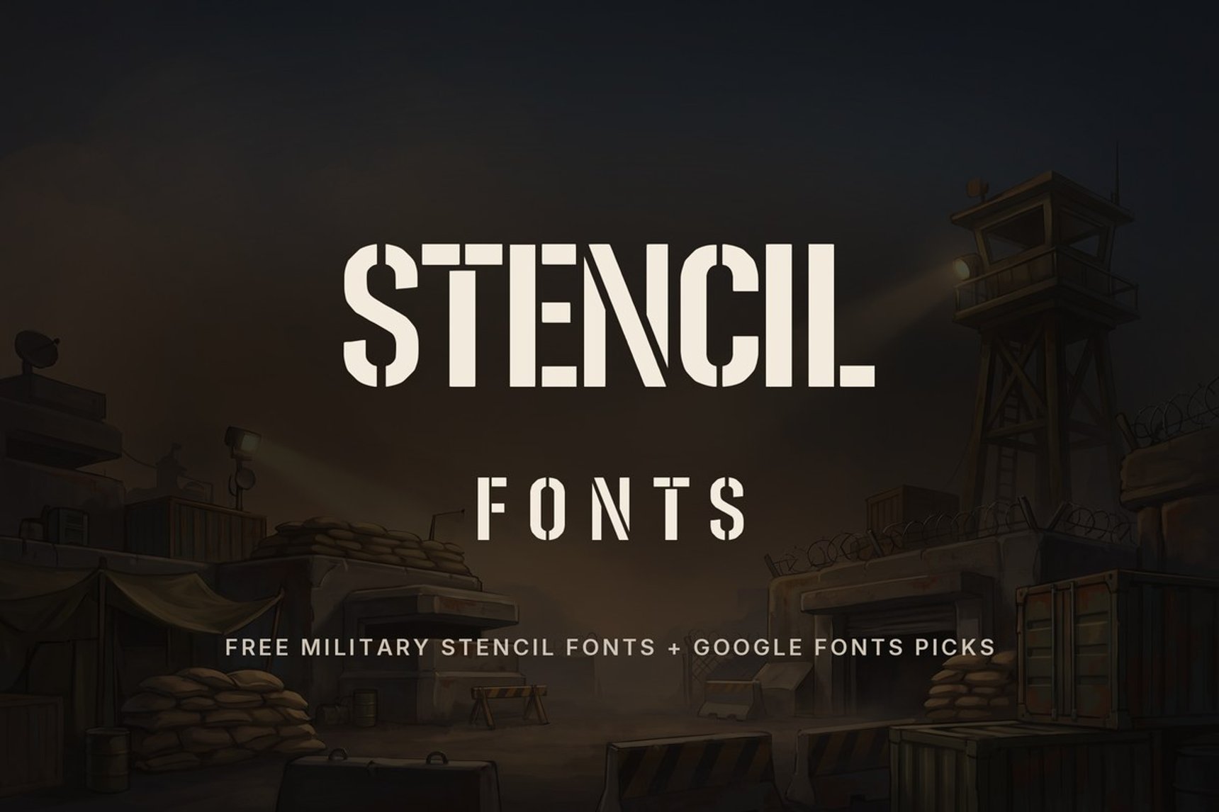 Free stencil fonts: military stencil font and Google Fonts picks