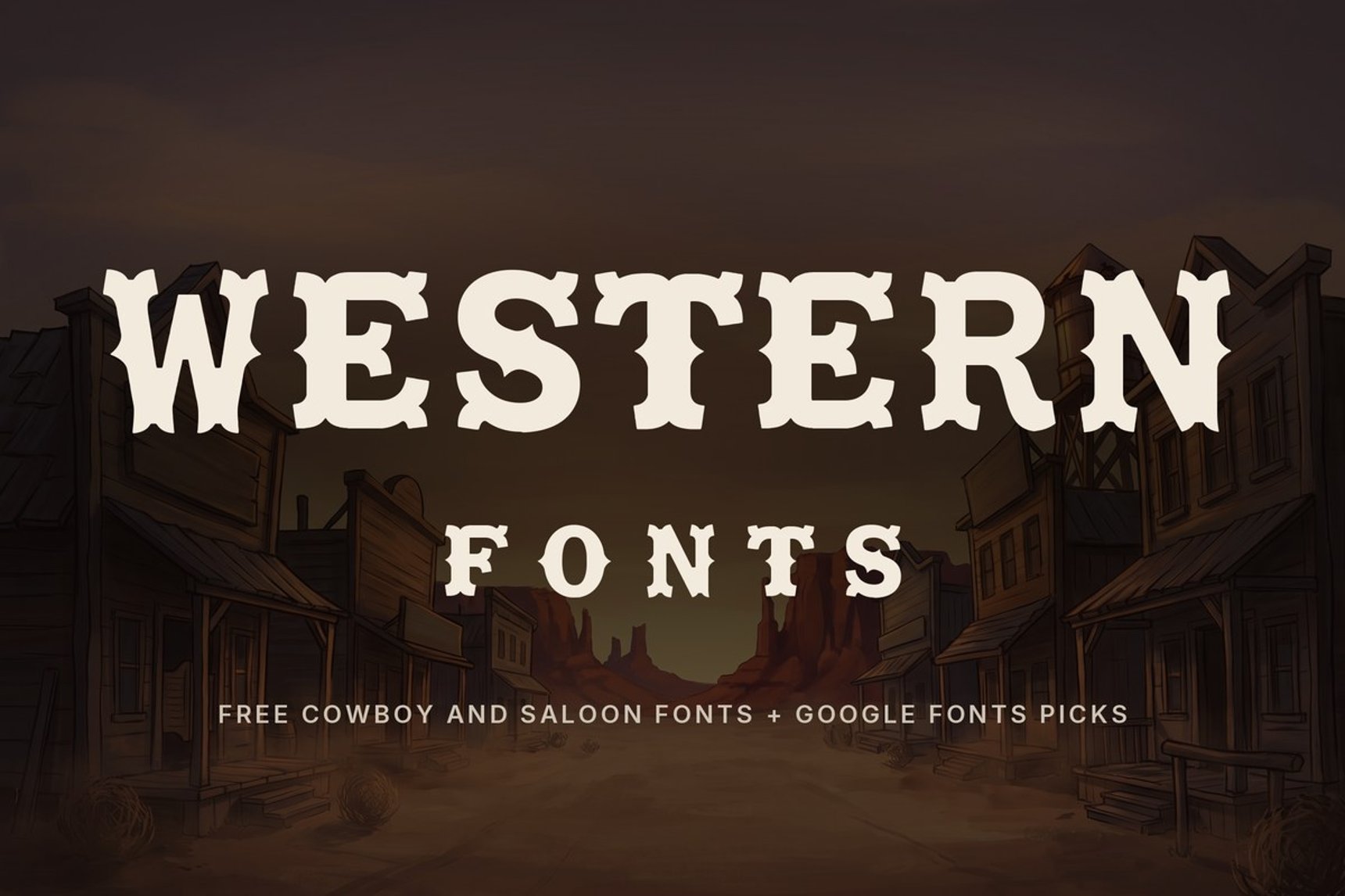 Free western fonts: cowboy saloon font and Google Fonts picks