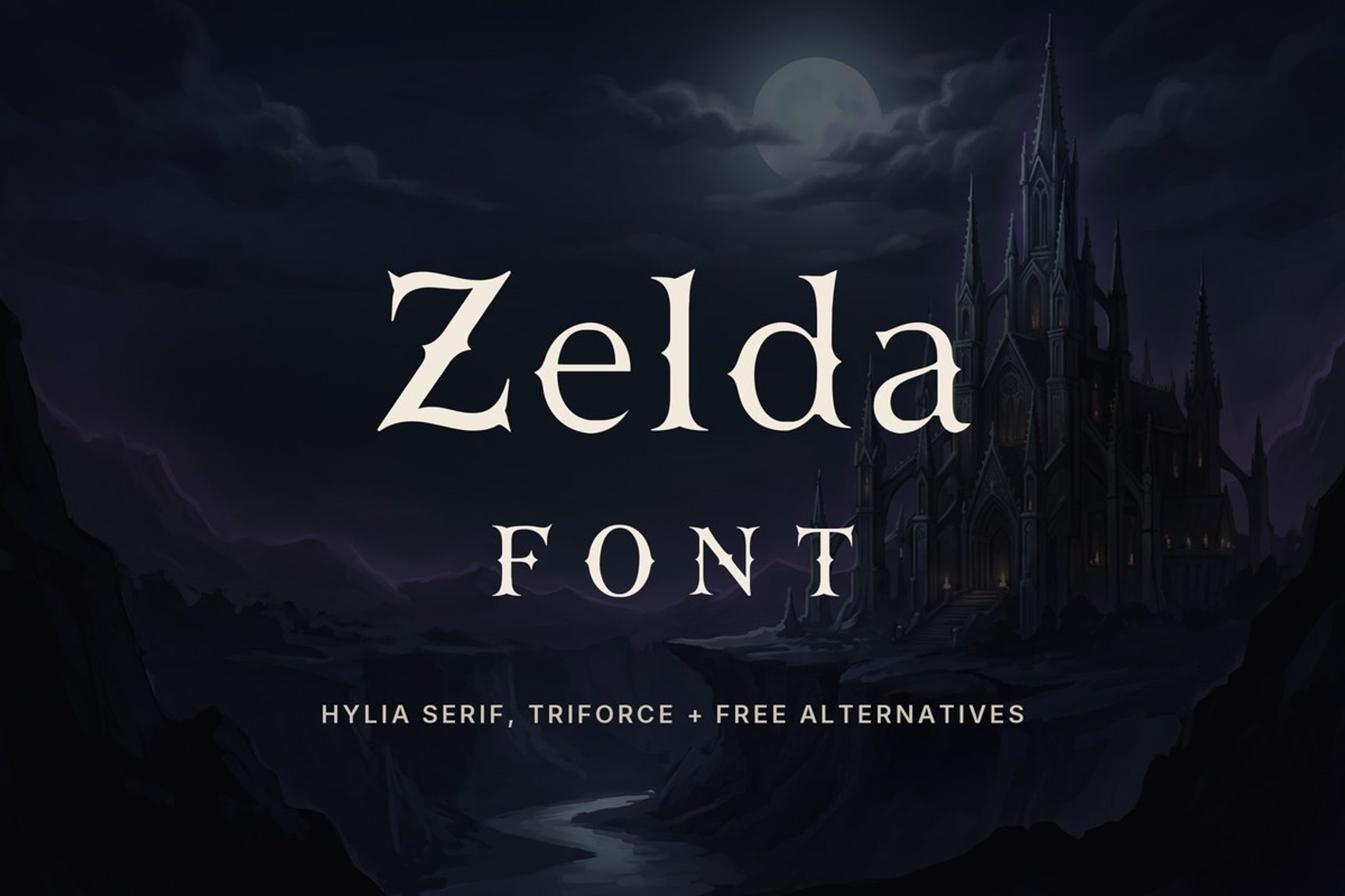 Zelda font: Hylia Serif, Triforce and free fantasy alternatives