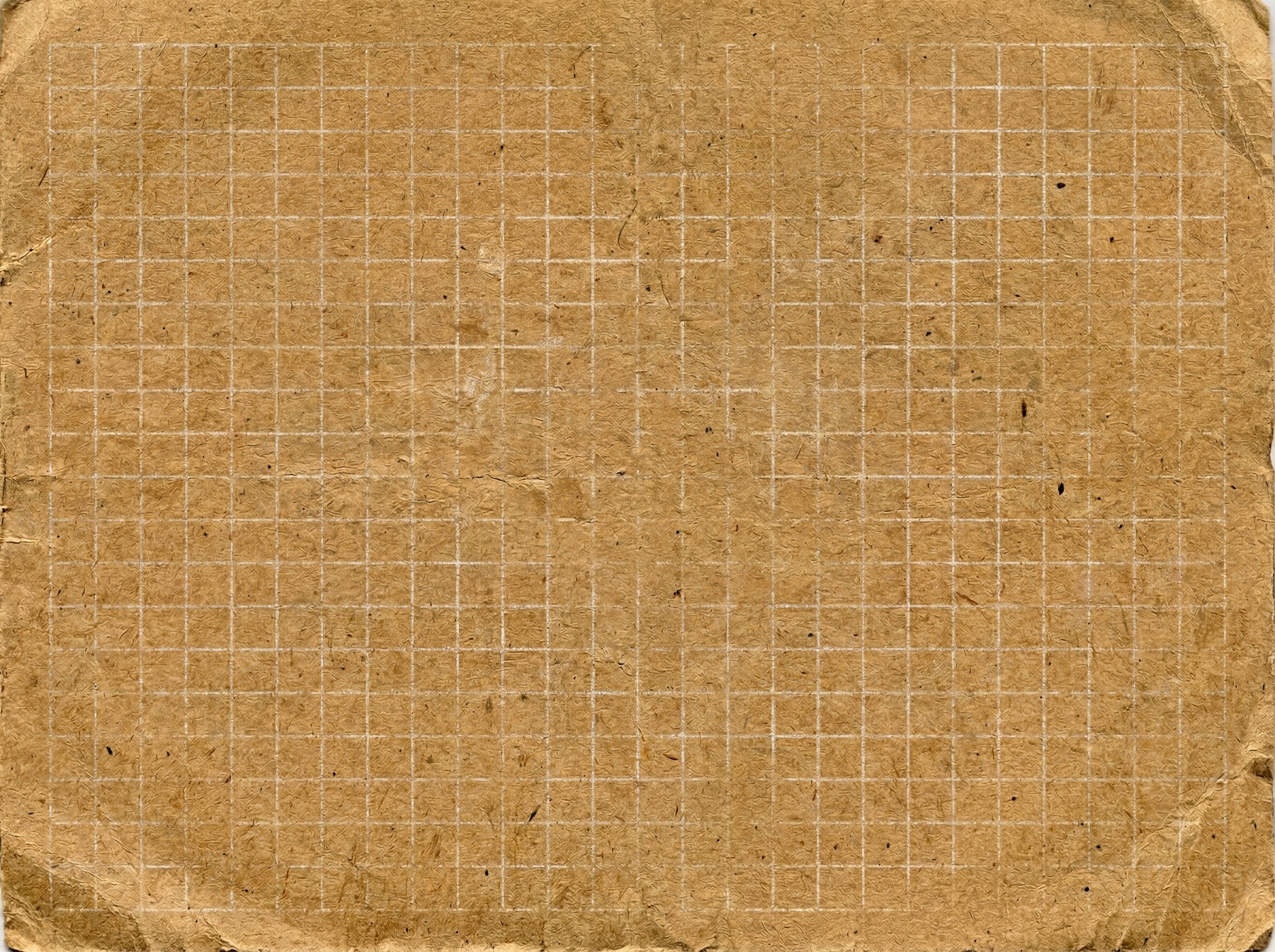A textured, aged brown paper with a subtle white grid overlay.