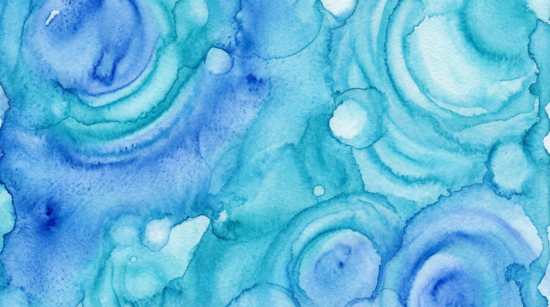 A watercolor texture featuring swirling patterns of deep blue and turquoise with soft, organic edges.