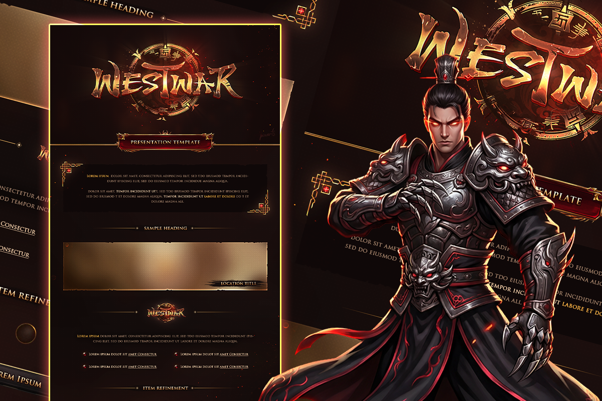 WestWar MMORPG Server Presentation PSD Template