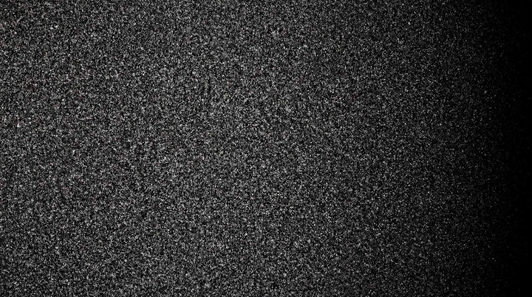 A dense, monochromatic film grain texture with subtle light falloff on the right.