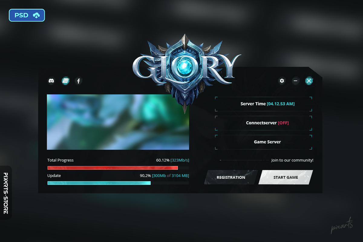 Glory Simple Game Auto-Patcher UI Template