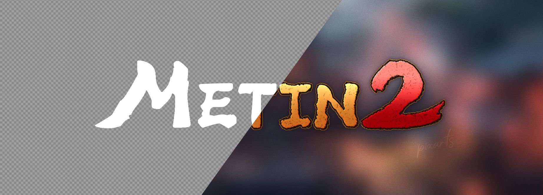 Metin2 Font Flat vs 3D Photoshop Text Effect