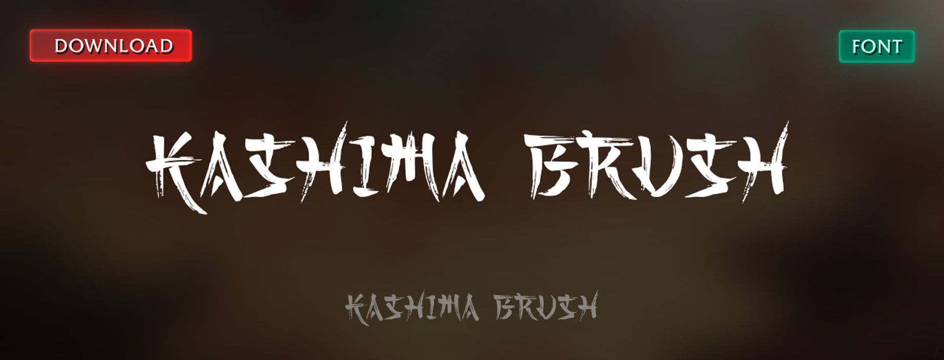 Kashima Brush Font - MMORPG Quest Text