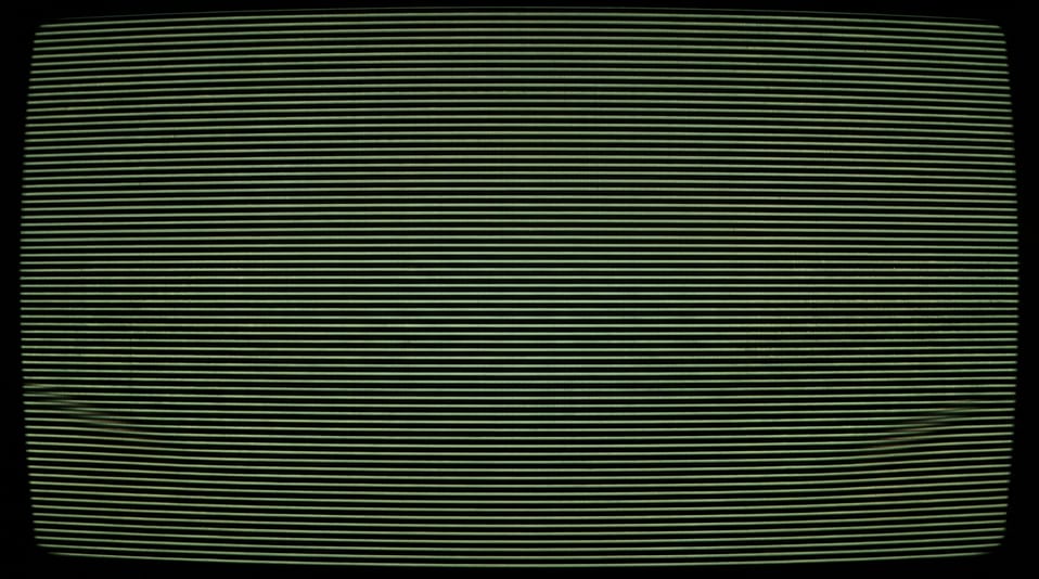 A digital texture displaying subtle, horizontal analog tracking lines with minor warping, resembling a distressed VHS tape or CRT monitor display.